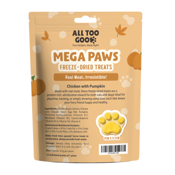 All Too Good Mega Paws Freeze-Dried Treats Chic w/Pumpkin 54g